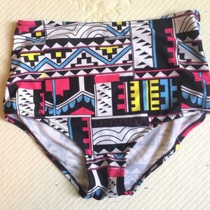 High waisted bathing suit bottoms
